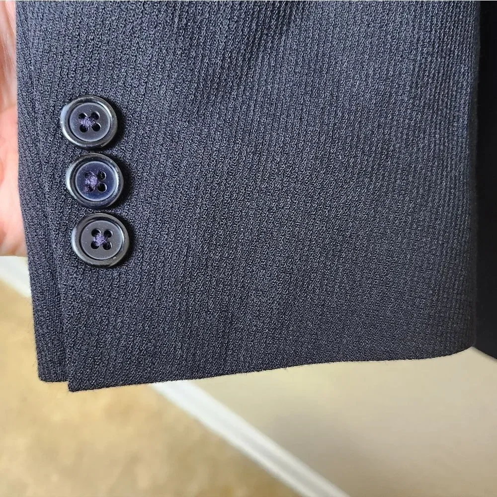 Givenchy Monsieur Vintage Wool Double Breasted Pant Suit Mens Navy Blue